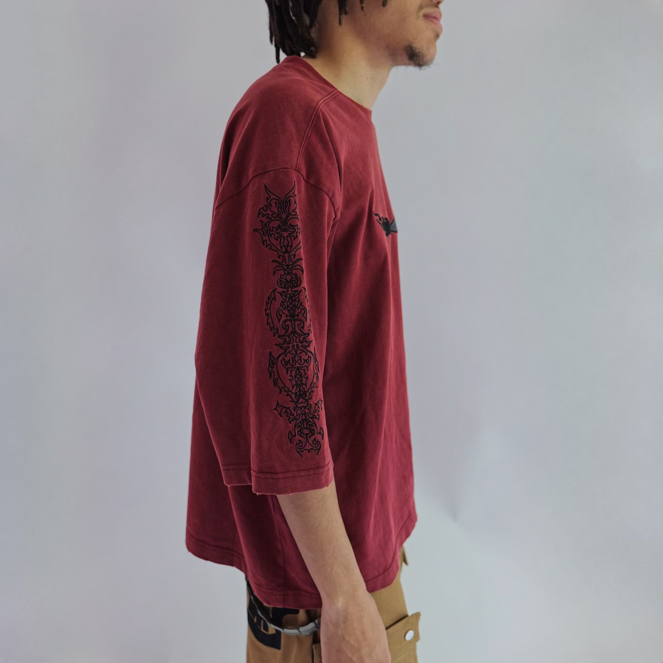 Flame tribal tee red