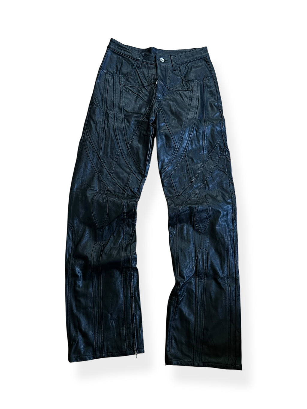 Slim femto tumble leather pants small