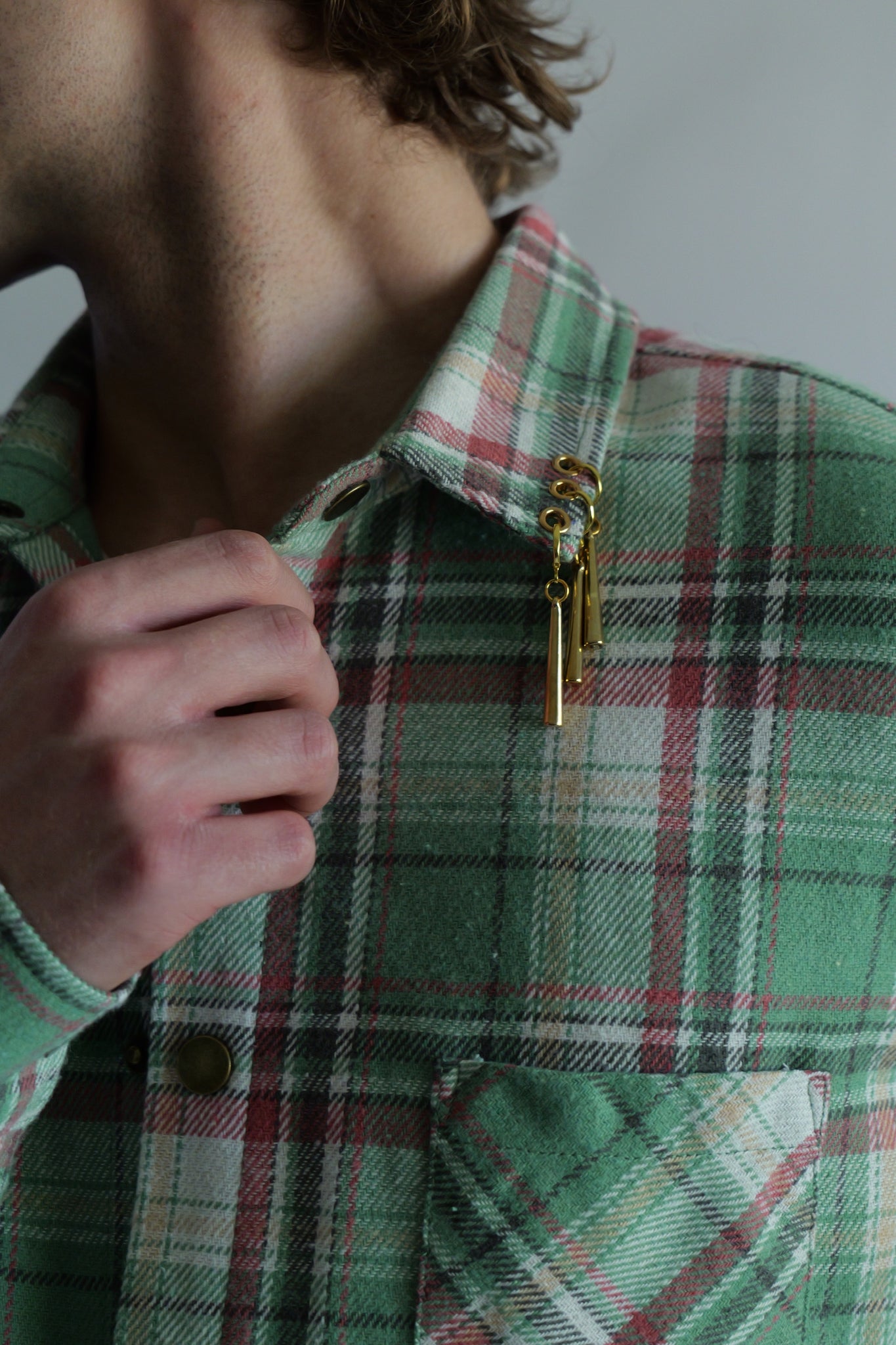 Green Three sword flannel