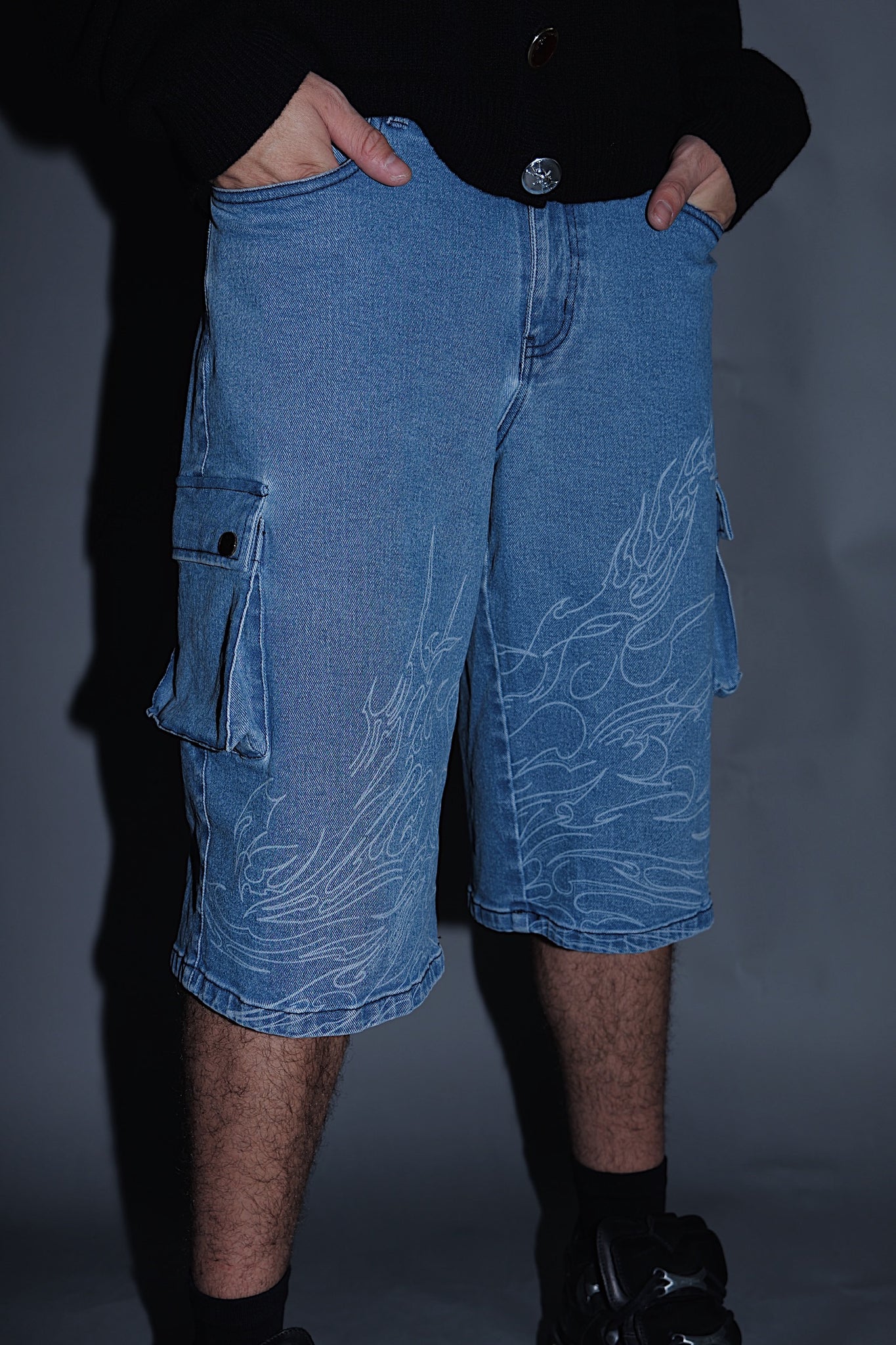 Gear smoke jorts blue