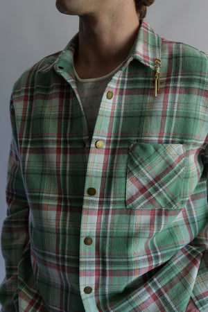 Green Three sword flannel