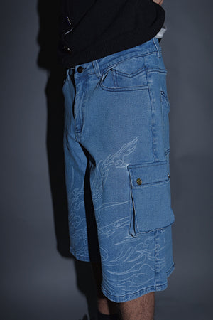 Gear smoke jorts blue