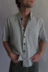 Grey High button up