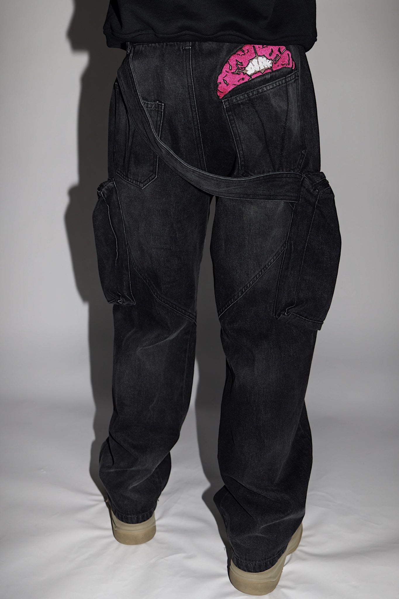 (Black) Brain cargo pants