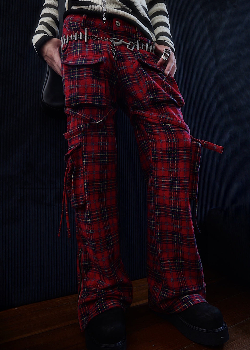 PRE ORDER Plaid bondage cargos