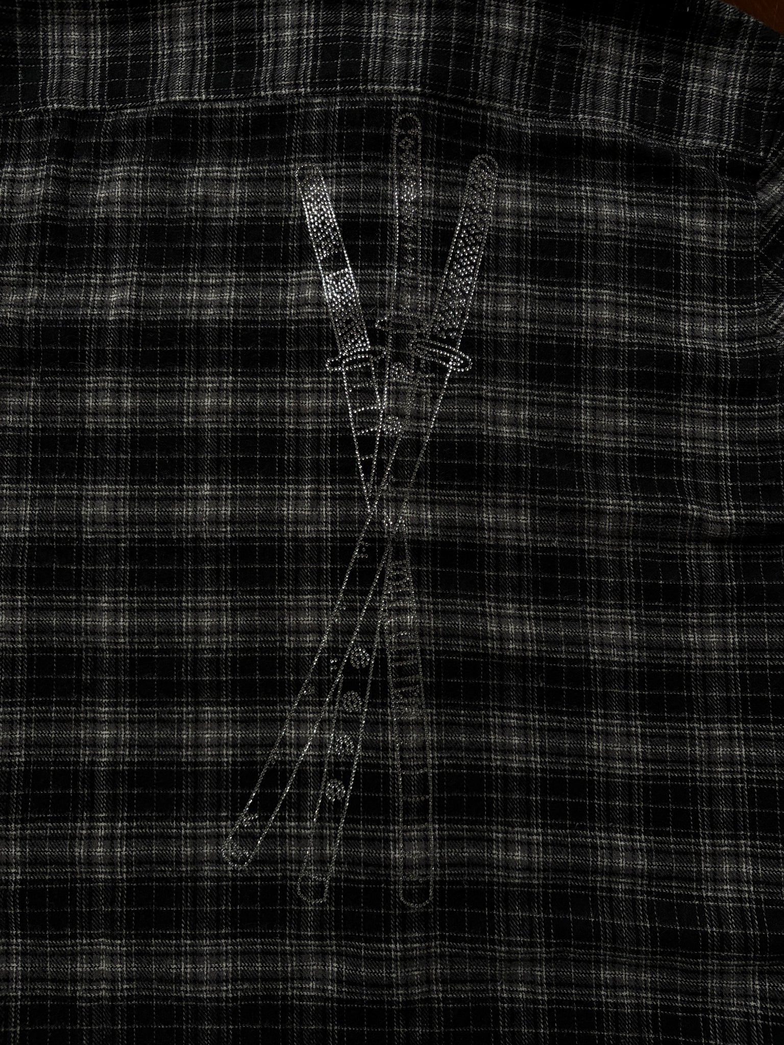 Black Three sword flannel