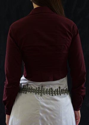 Maroon Flower corset top
