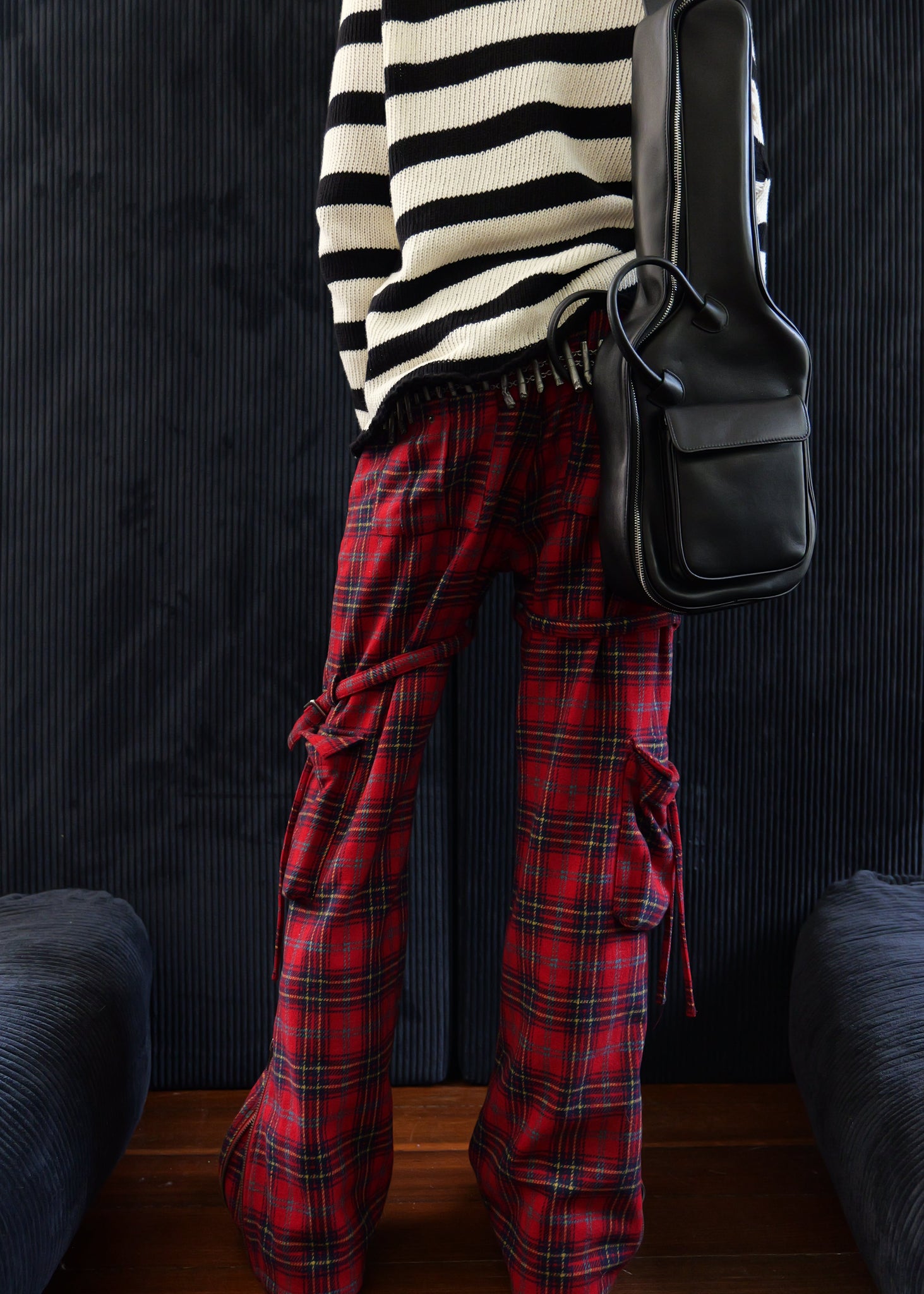 Plaid bondage cargos
