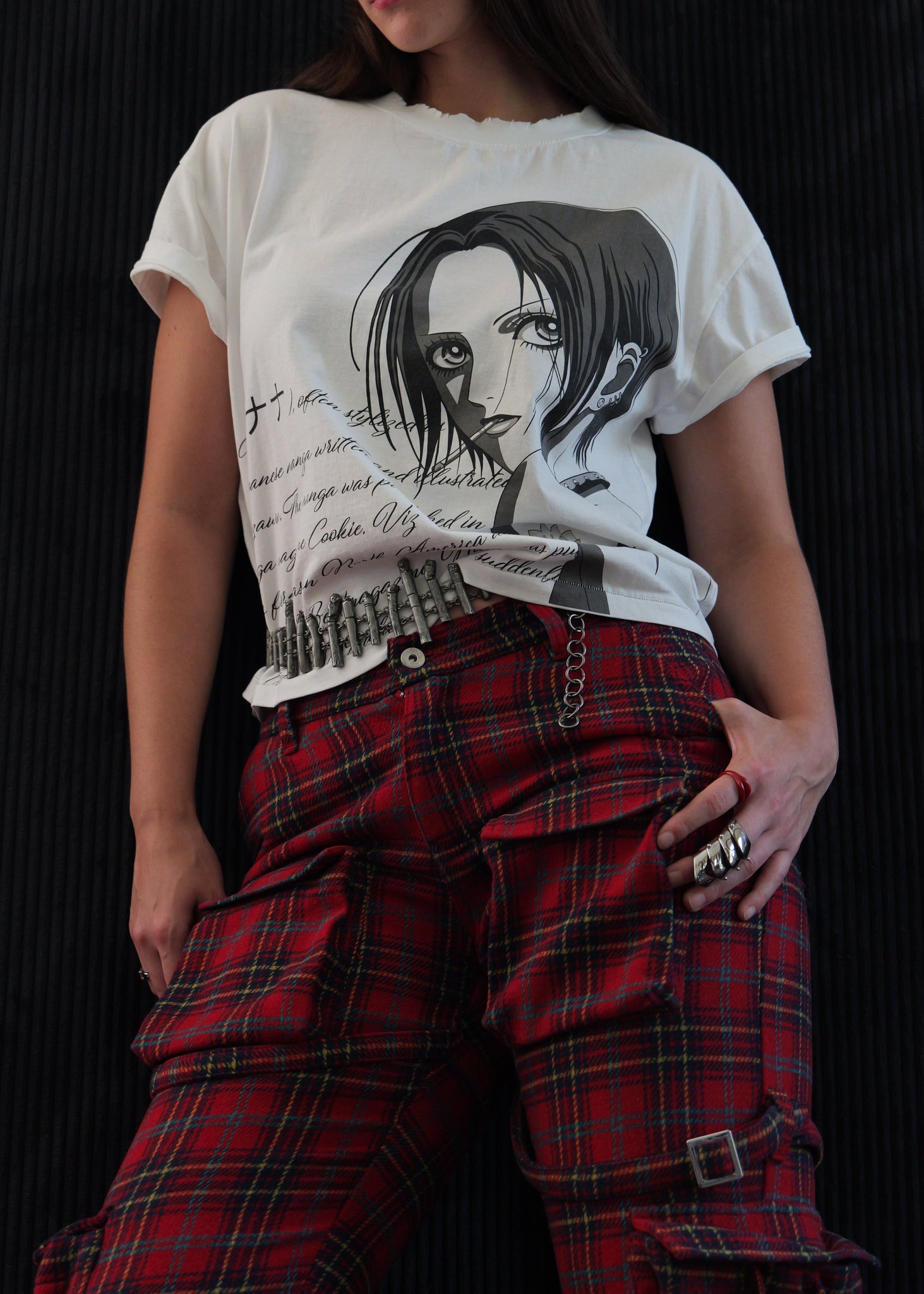 Plaid bondage cargos