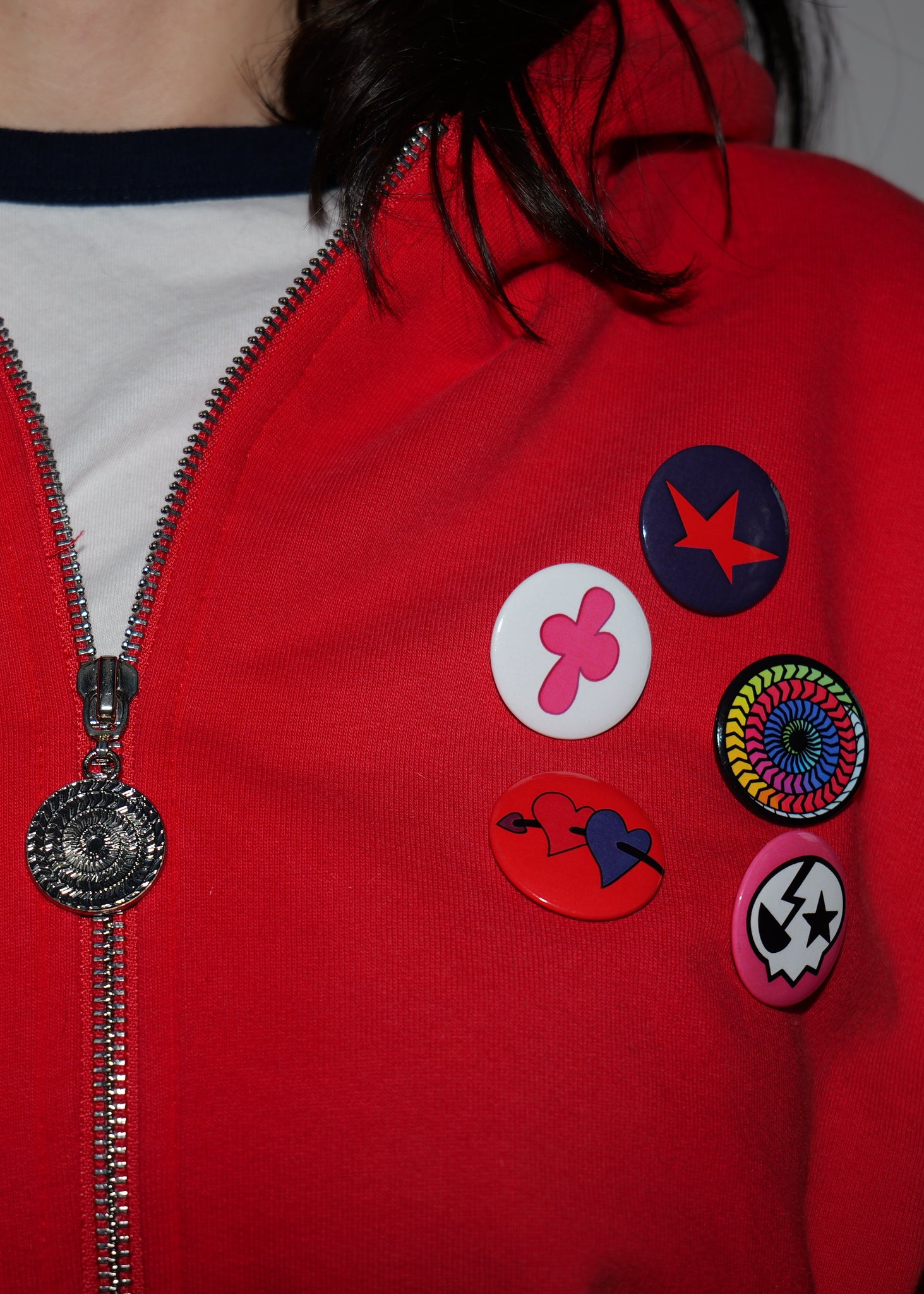 Red Pin zip-up
