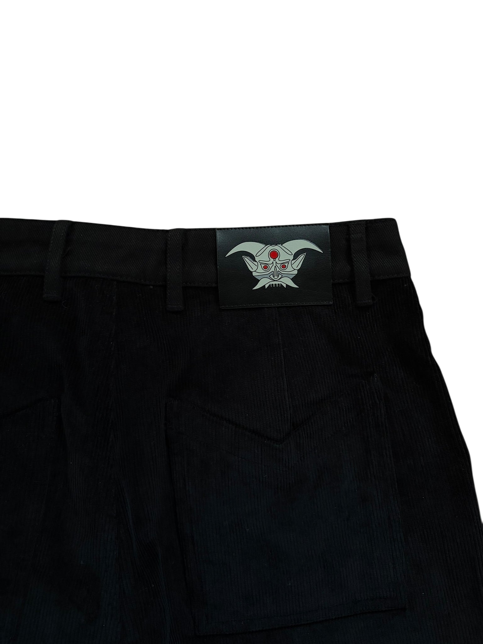 Black Studded Corduroy Pants