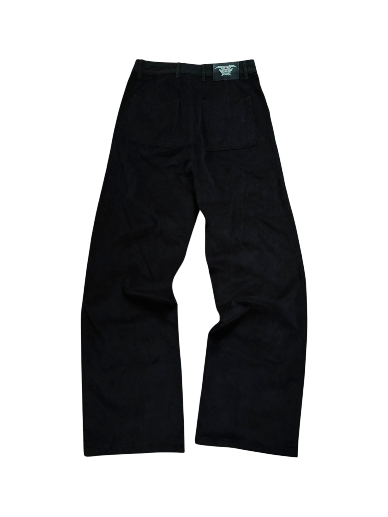 Black Studded Corduroy Pants